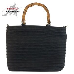 GUCCI Bamboo bag black handbag tote